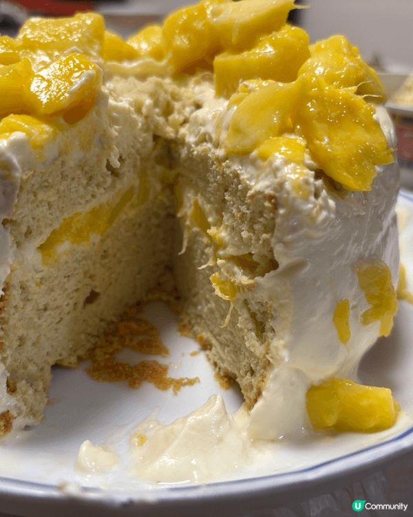 四寸黑芝麻綠茶香蕉蛋糕，呢個蛋糕係用馬玉山黑芝麻粉整，輕身得...