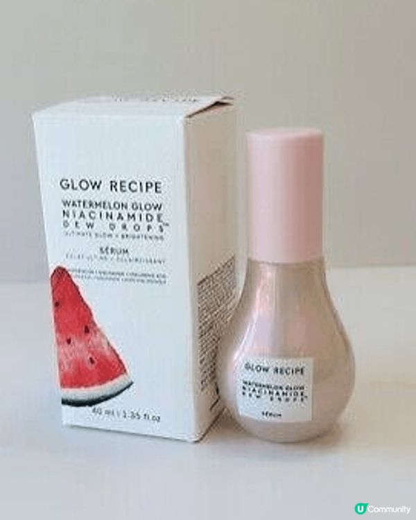 Glow Recipe 西瓜精華液質地輕盈不黏膩，吸收快且唔...