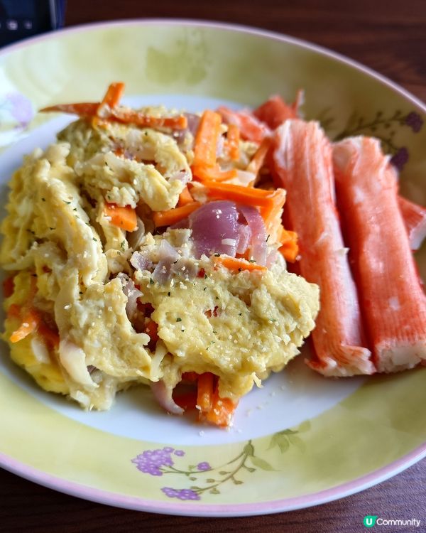 1 蟹柳炒蛋🍳！快靚正！唔洗落味都夠味😋！