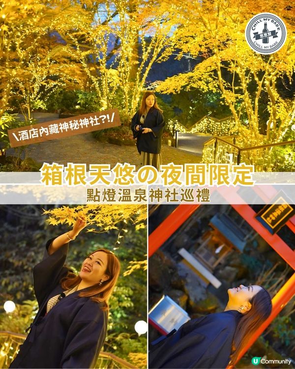 【思思賢嘆世界】箱根天悠夜遊！夜燈神社超靚🤩