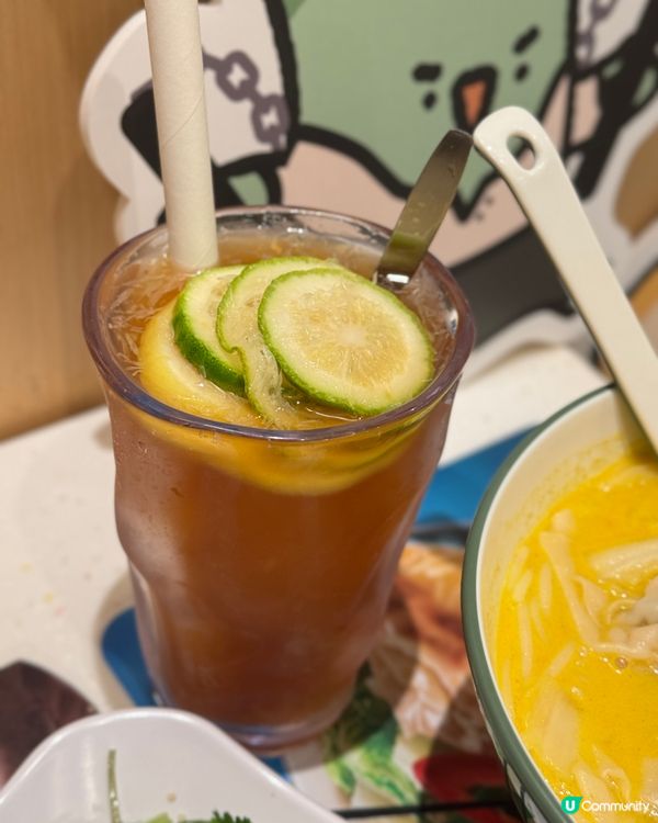 譚仔新嘢！酸辣金湯米線🤤配虎蝦水餃！😋