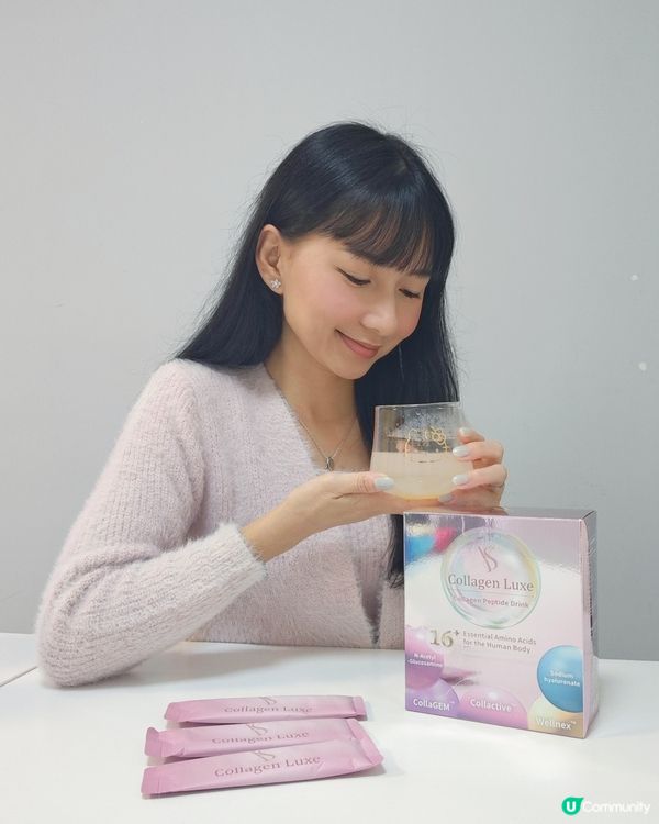 1.  素顏都發光✨！膠原美肌飲，水潤彈嫩靠晒佢！💧💖