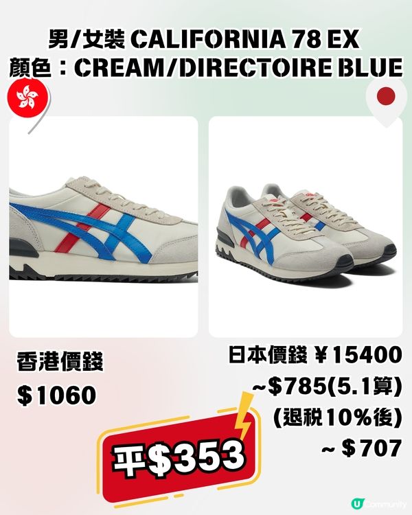 Onitsuka Tiger 15大經典/新款波鞋香港VS日本價錢比較 日本製平$15XX！