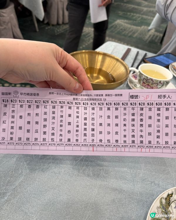 今日飲茶記🫖「囍雲軒」早市點心平靚正😋