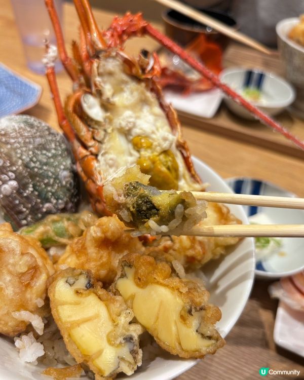 博多必食 💕 3600yen 🦞 龍蝦鮑魚天丼 