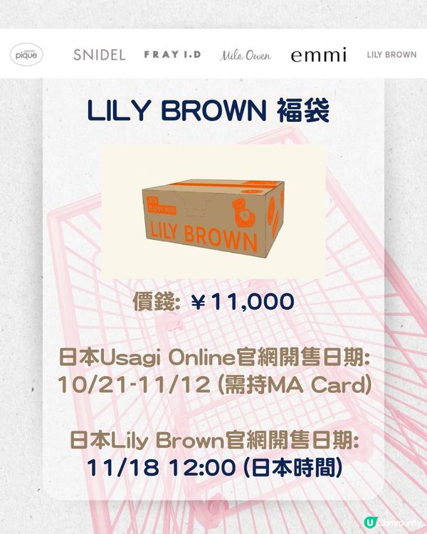 日本Usagi Online 福袋2026 | SNIDEL、Gelato Pique等5大品牌褔袋攻略！👗 附3大入手途徑推介！😍