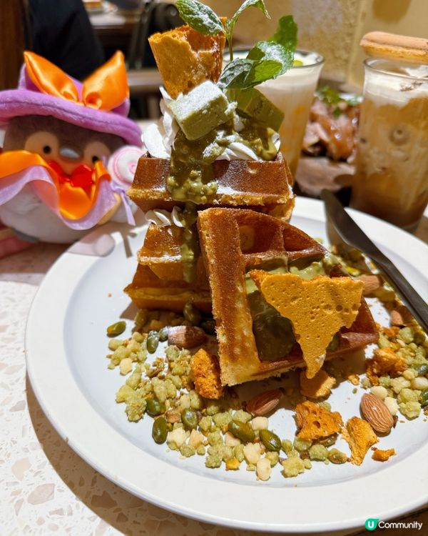 啓德韓系渡假風！豬手窩夫意粉😋 🌃