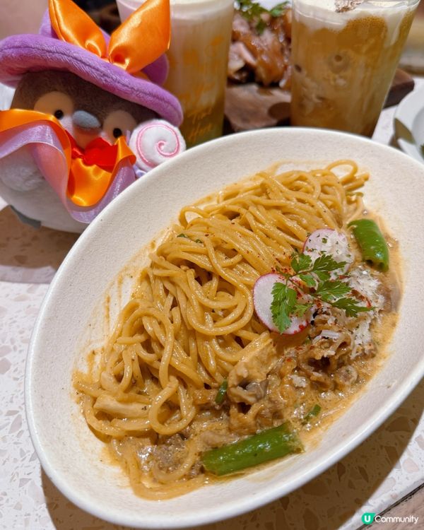 啓德韓系渡假風！豬手窩夫意粉😋 🌃