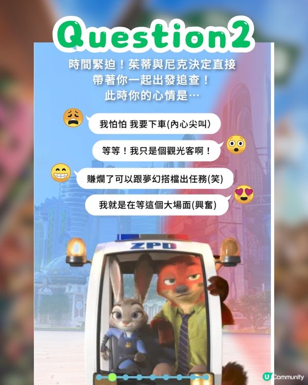 《優獸大都會2》心理測驗！1分鐘測出你的專屬動物角色😎即睇你係朱迪定阿力？🐰🦊🚓