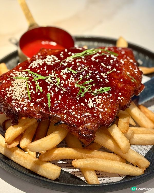 旺角T.O.P美味情調西餐廳 BBQ豬肋骨大份又好吃
