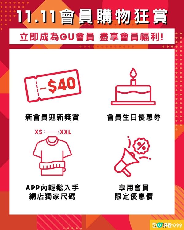 GU 11.11會員購物狂賞獲贈GU 磁吸手機支架