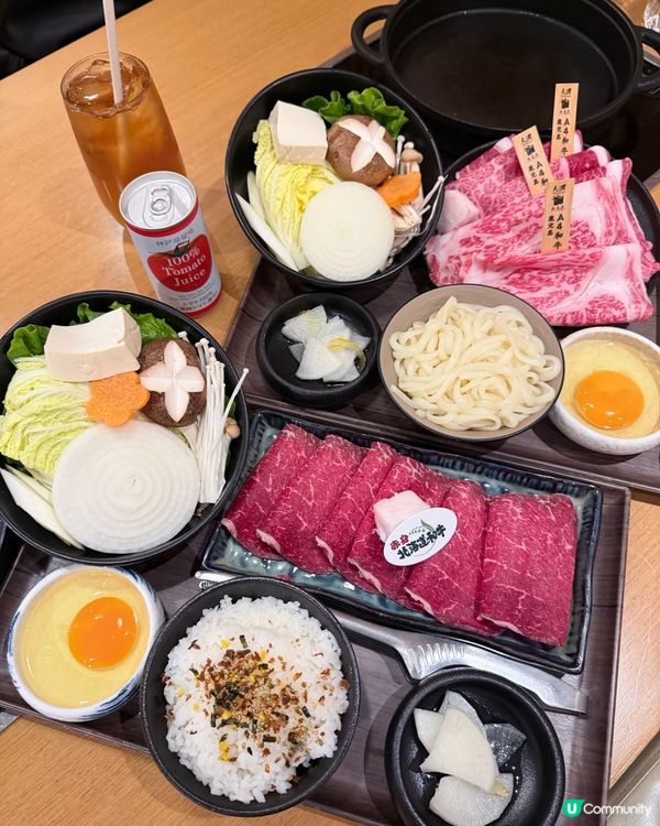 壽喜燒🤤！鹿兒島和牛舔舔脷😋！$298抵食！🥩