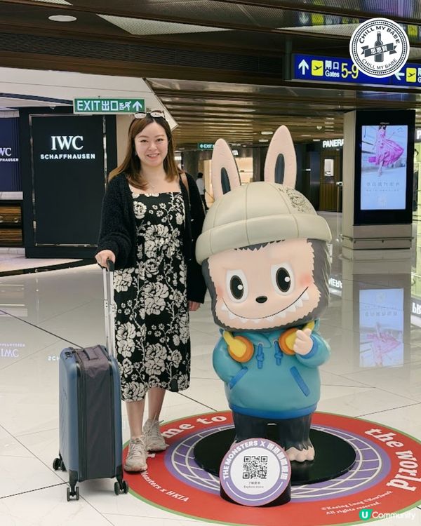 Fans注意！機場打卡巨型Labubu🔥