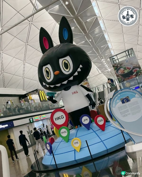 Fans注意！機場打卡巨型Labubu🔥