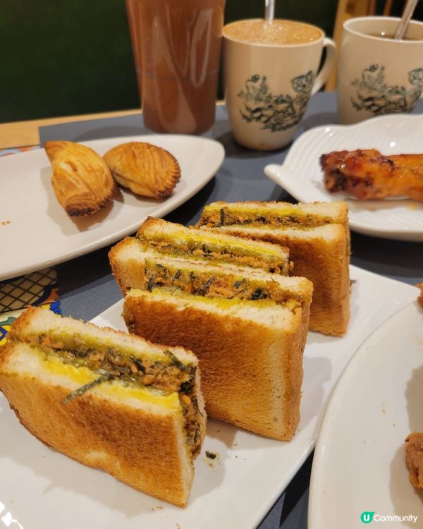 紫菜肉鬆咖央多士，脆到飛起！😋🍞