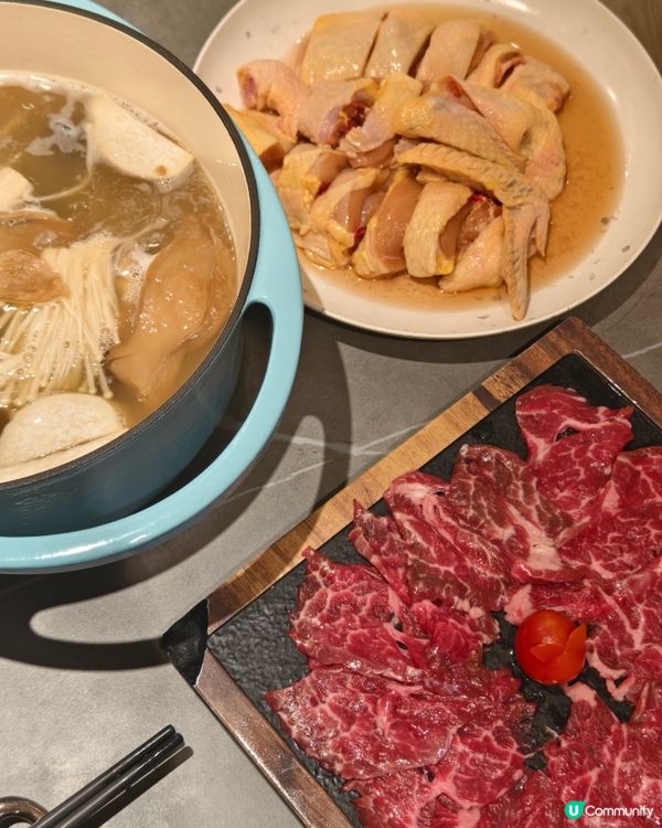 野菌雞鍋，鮮味十足