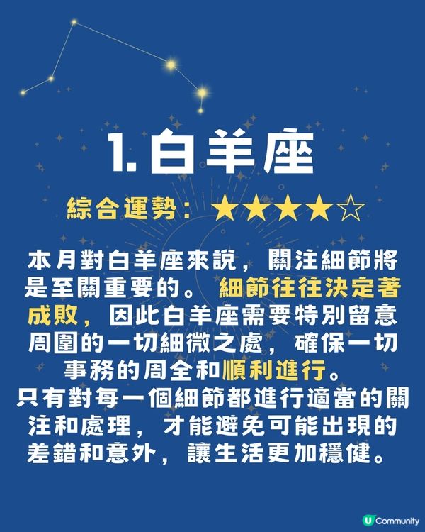2025年11月12星座整體運勢預測‼️