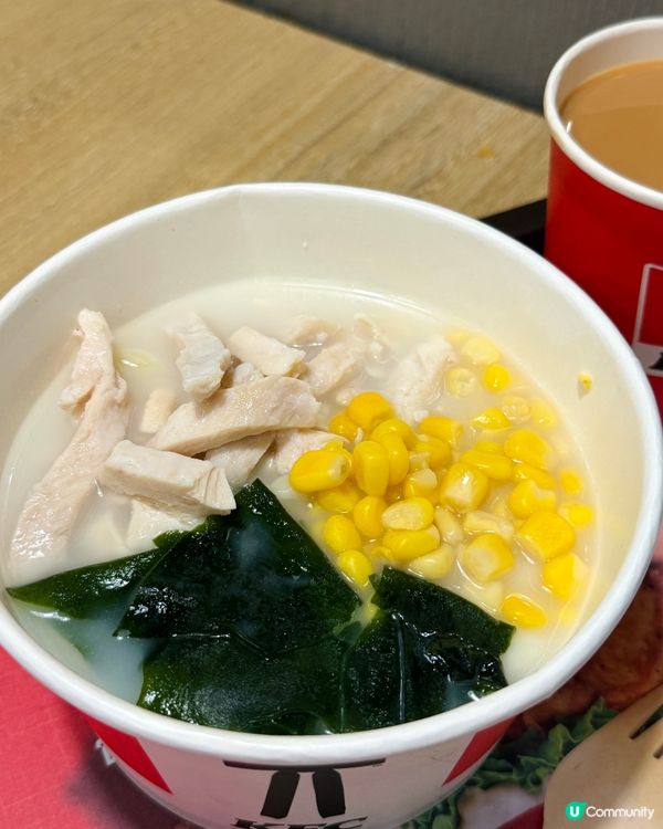 KFC雞白湯早餐開賣啦！😋 雞絲扭扭粉必試！🍜