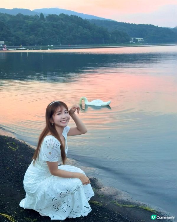 日落白鳥濱，粉紅湖景超夢幻！🌅✨