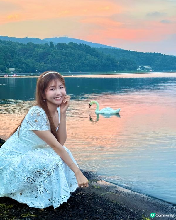 日落白鳥濱，粉紅湖景超夢幻！🌅✨