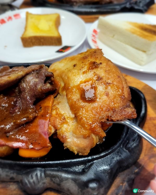 紅雞冰廳鐵板餐🤤！抵食夾大件！🥩🍗🥓