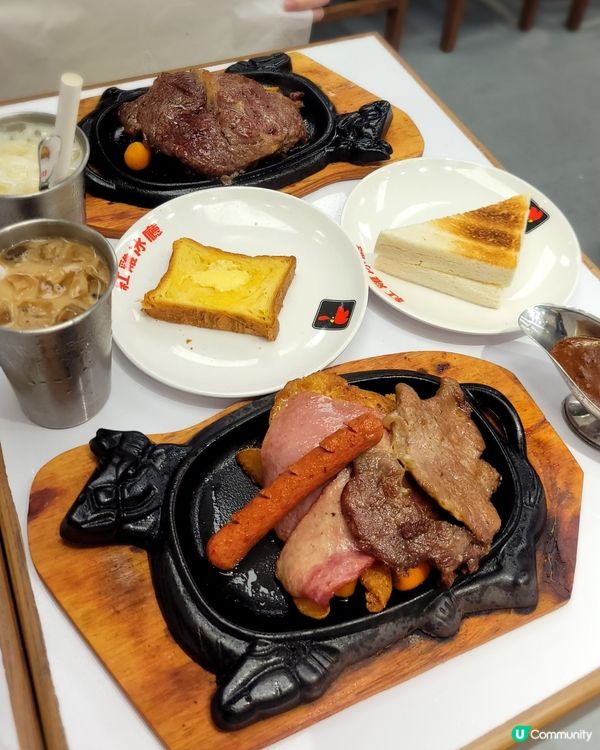 紅雞冰廳鐵板餐🤤！抵食夾大件！🥩🍗🥓