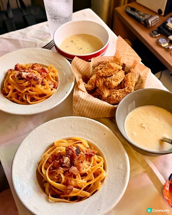二人份懶人煙肉意粉🍝！3種材料搞掂😋！