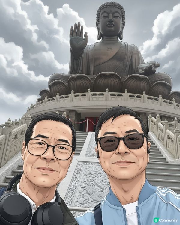 秋高氣爽，風和日麗，最好係到東诵搭吊車直上昂坪，觀賞寶蓮寺及