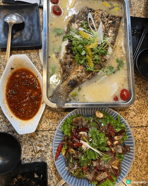 位於荃灣區的烤魚大王，口水雞、爆炒羊肉及酸菜烤魚，辣度適中溫...
