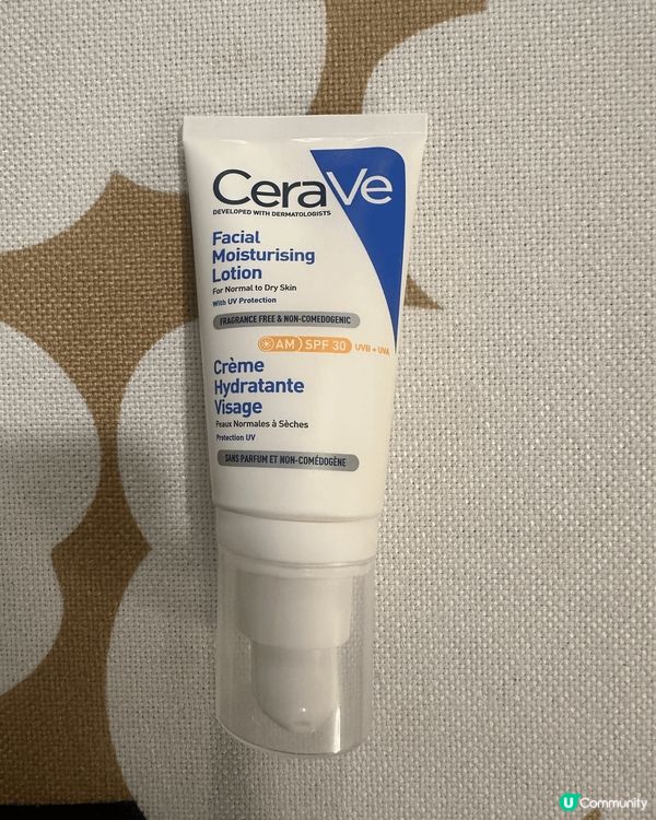 Cerave 長效保濕防曬面霜SPF30