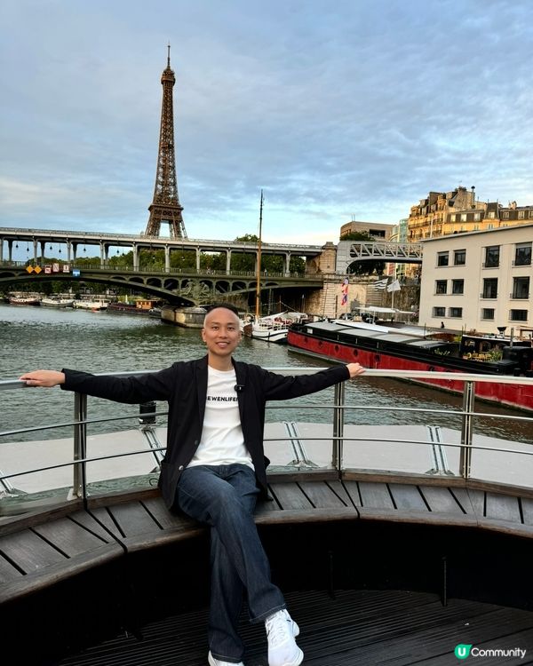 巴黎塞納河浪漫遊船！🇫🇷✨ 奢華美食之旅！