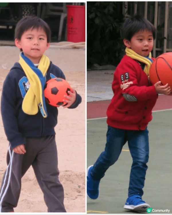 近排天氣清涼,帶咗小朋友去打籃球!小朋友奔跑跳躍,投籃入框時...