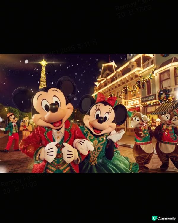 香港迪士尼聖誕🎄！打卡必去📸！