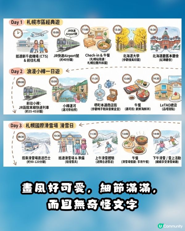 文字行程秒變日系繪本！教你用Gemini AI 一鍵打造專屬手繪旅遊地圖～CHIIKAWA風都整到！