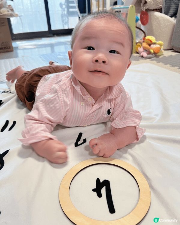 我4個月大啦！今日爸爸媽媽帶我去野餐，我覺得好開心！