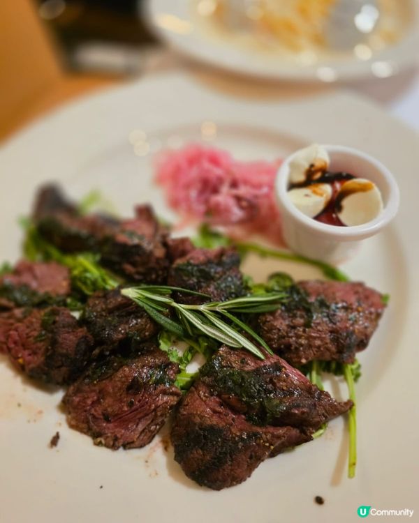 開胃小菜+意粉+牛柳！😋 意大利餐廳一個字，正！