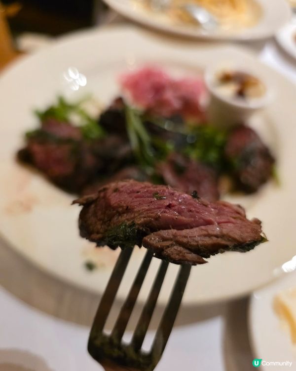 開胃小菜+意粉+牛柳！😋 意大利餐廳一個字，正！