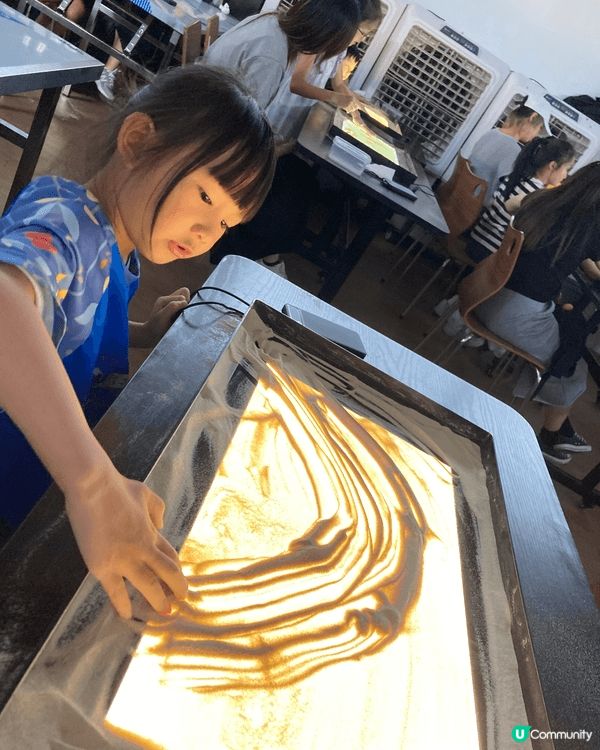 沙畫親子工作坊有趣又減壓😍