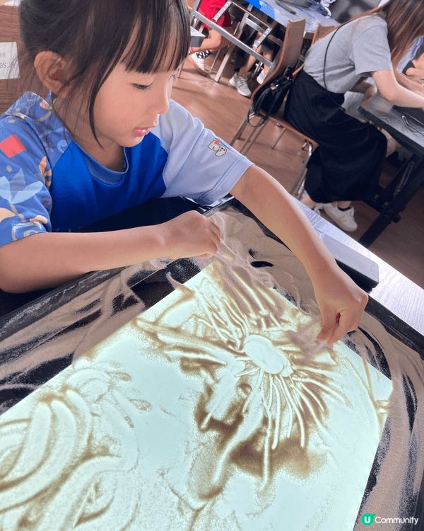 沙畫親子工作坊有趣又減壓😍