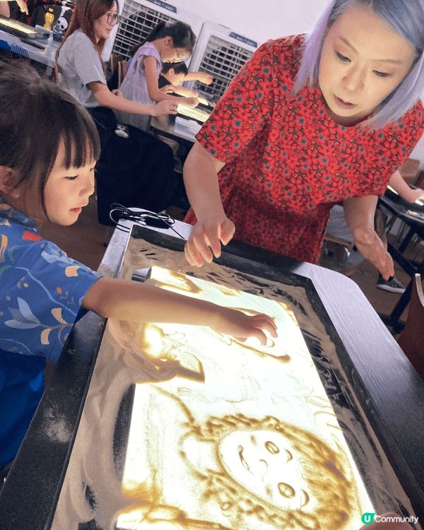 沙畫親子工作坊有趣又減壓😍
