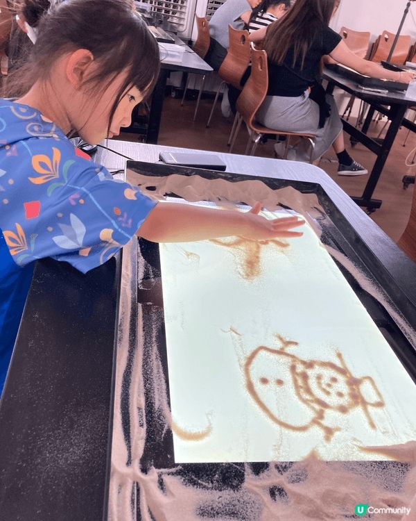 沙畫親子工作坊有趣又減壓😍
