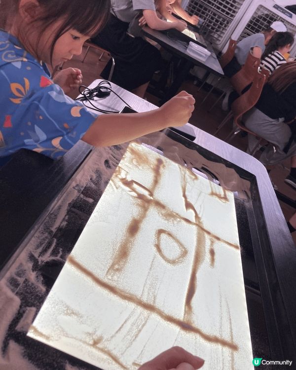 沙畫親子工作坊有趣又減壓😍