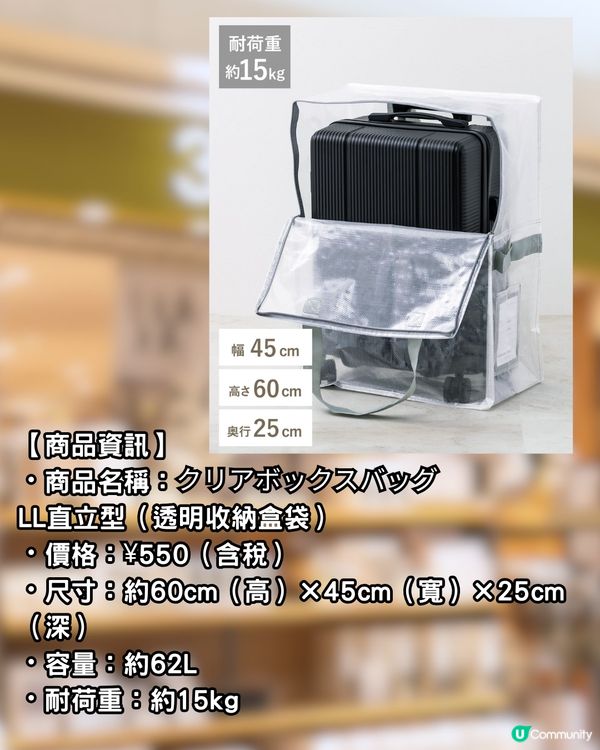 日本3COINS爆紅透明收納袋岀新款！變身行李喼套收納袋！防污糟！