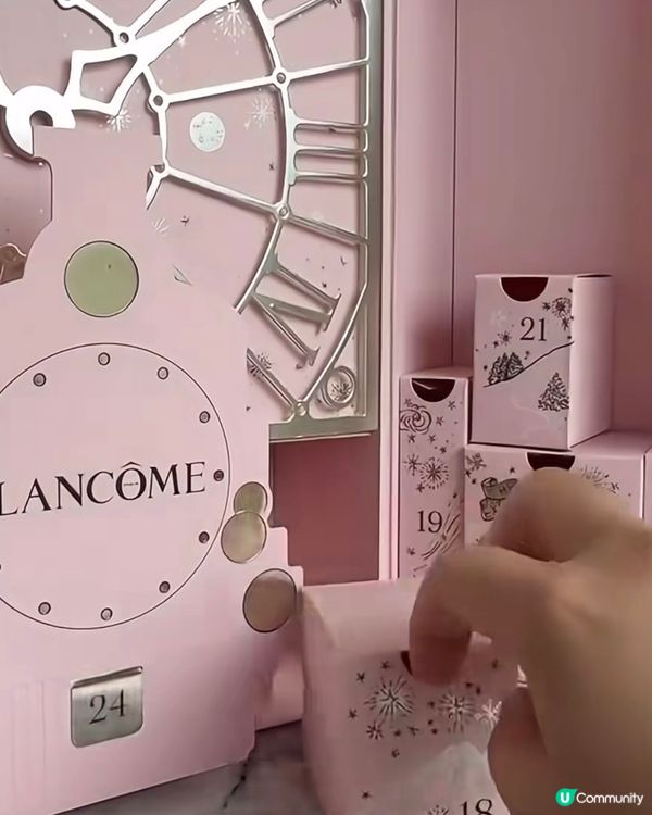 拆箱蘭蔻聖誕日曆🎄！粉嫩外殼勁吸睛😍