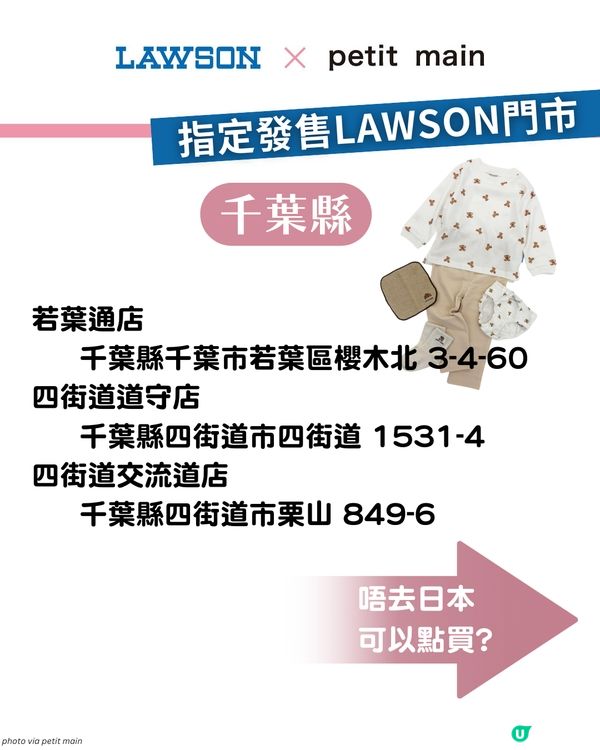 【日本限定】LAWSON X petit main 聯乘童裝$2X起！