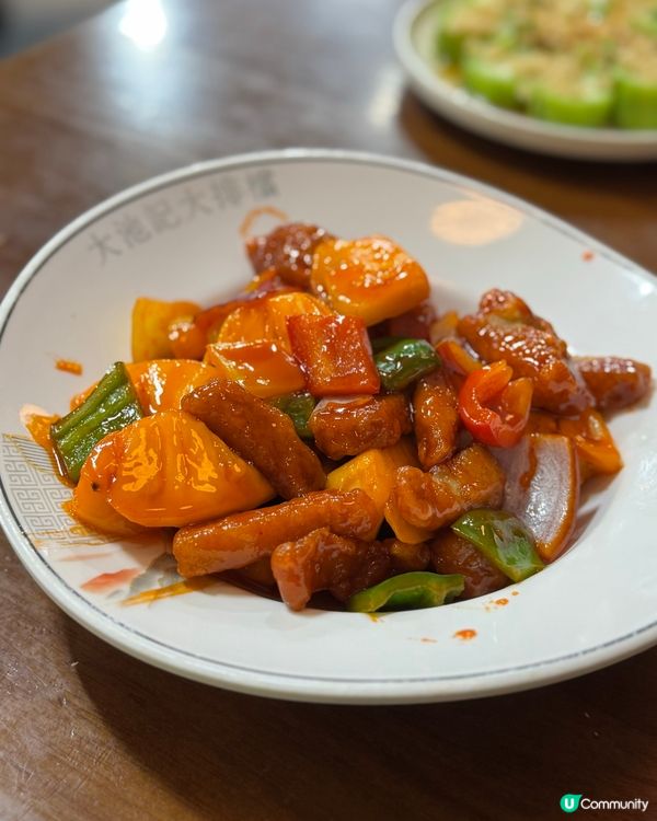 拔絲新鮮菠蘿咕嚕肉🤤啟德大池記大排檔😋新開張小菜$38起!