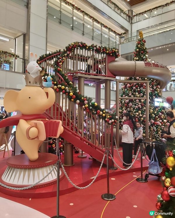 沙田新城市廣場聖誕嘉年華開鑼！❄️ 6米滑梯勁好玩！🥳