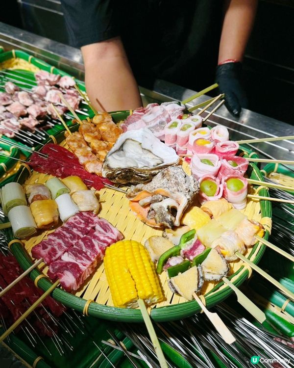 皇庭廣場新開燒烤！🤤 炭火香到爆！🔥