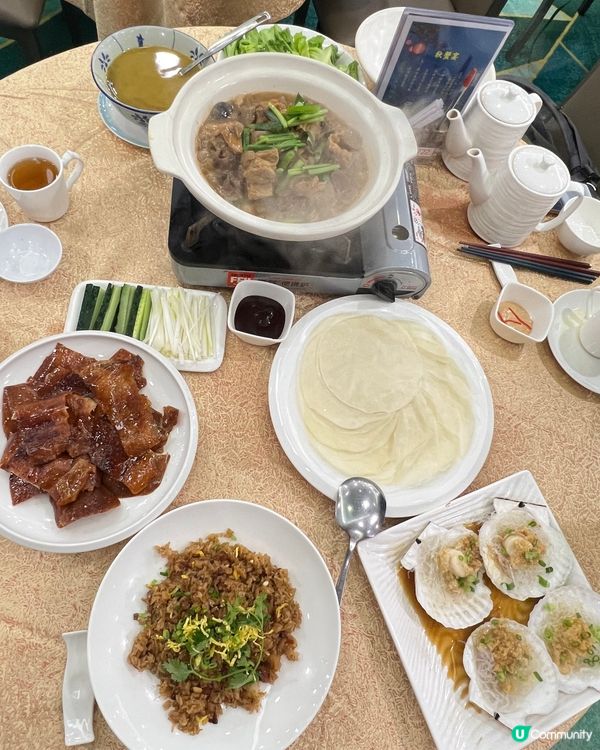 ☺️喜出望外羊腩煲片皮鴨中菜