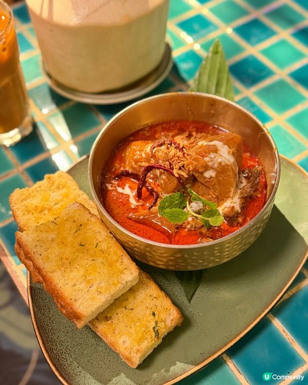 今晚米芝蓮泰菜🤤！瑪莎文咖哩牛肋條勁正！😋